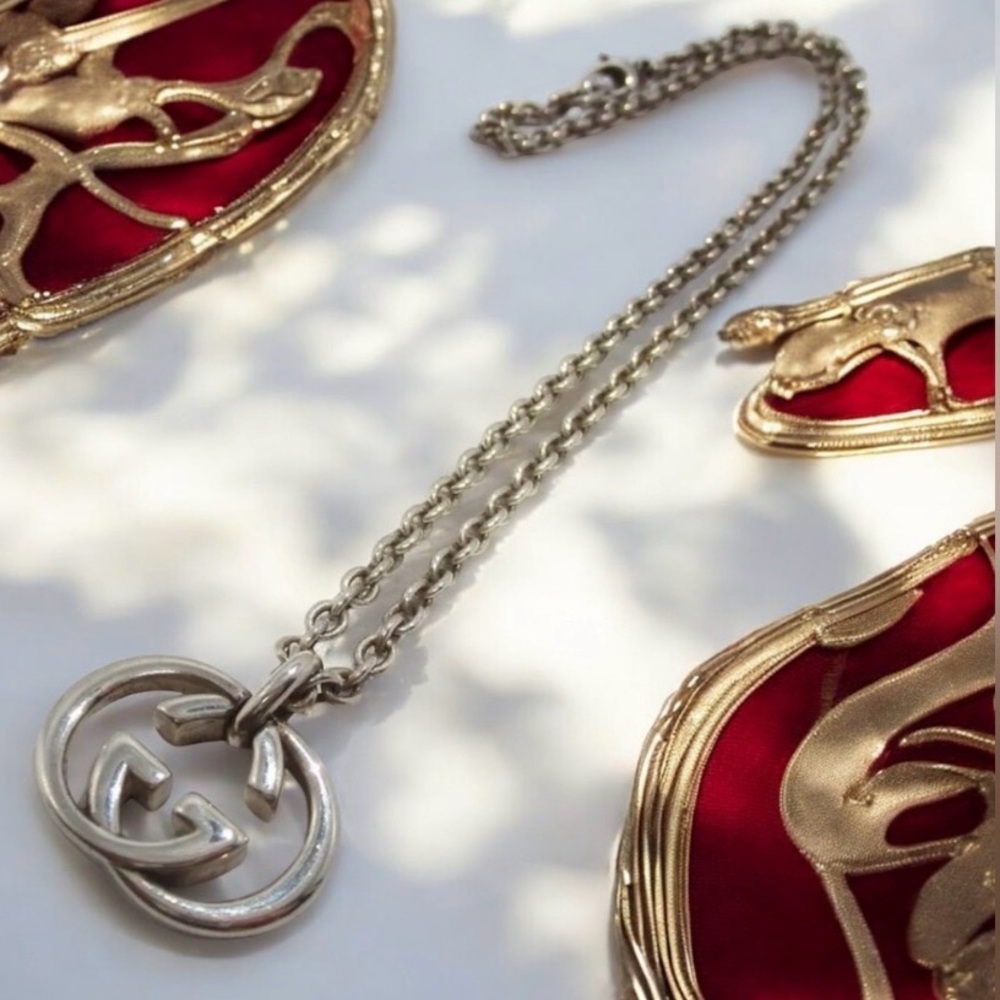 GUCCI Interlocking GG Silver Ag925 Necklace